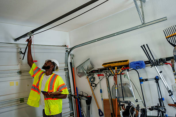 Professional Garage Door Panel Replacement technician working in Washington, IN